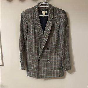 Maeve Gray and Brown Blazer Classic Tailored Design